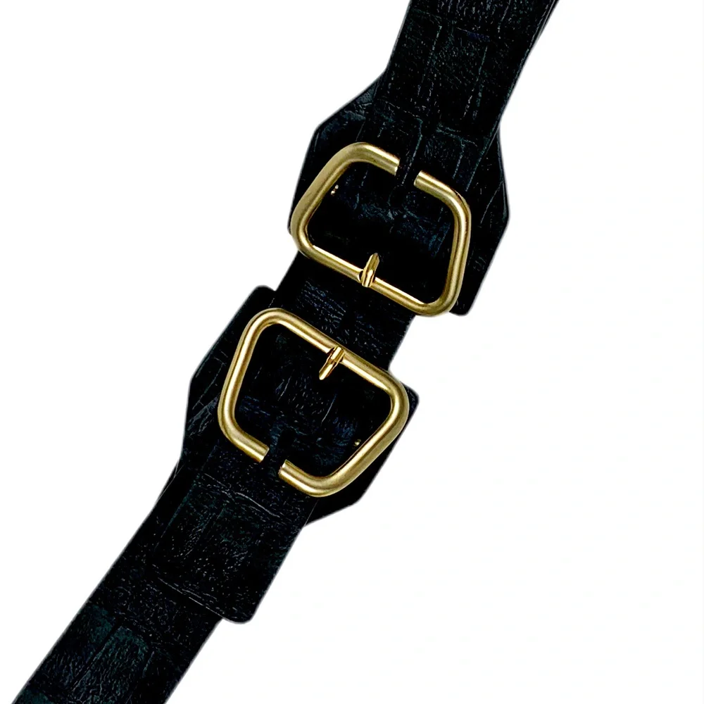 Dismiro Italian Genuine Croc Leather 2” Belt Size Lg 32”- 34”